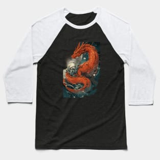 The Asian Red Dragon Baseball T-Shirt